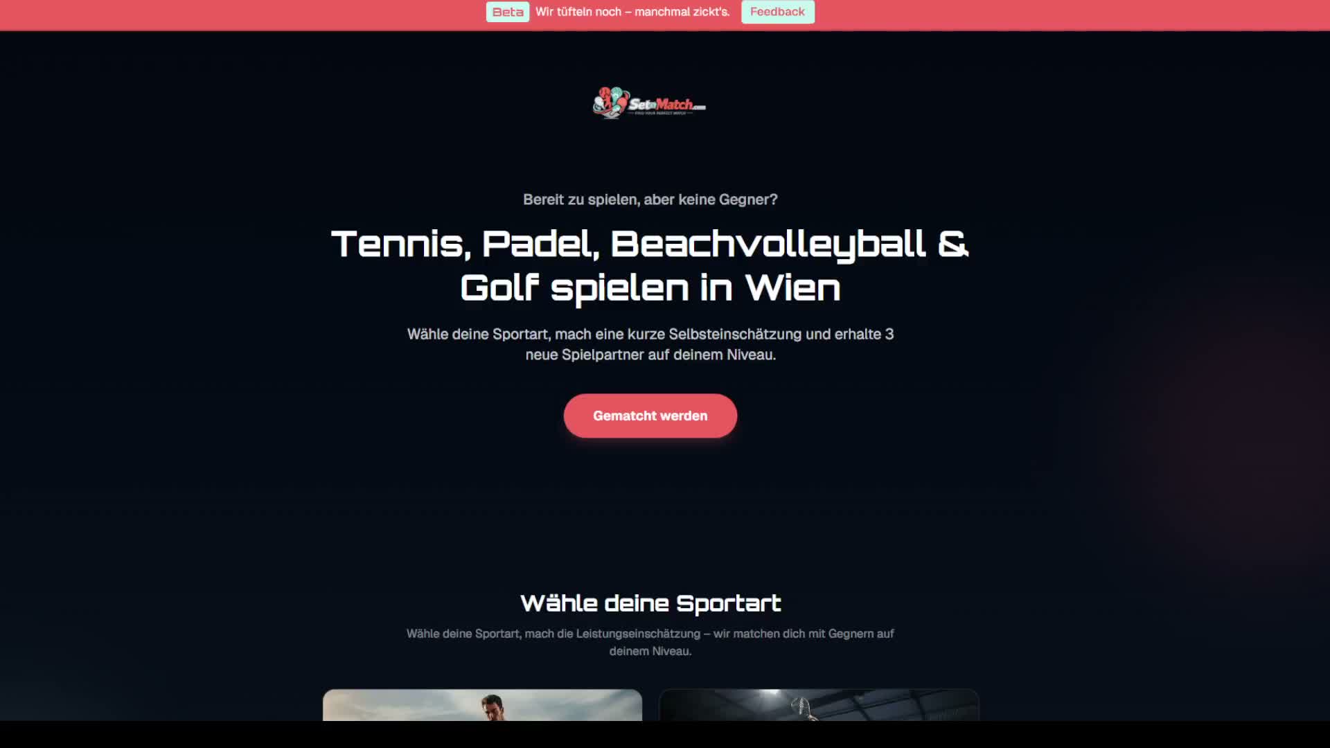 Set'n'Match Sports Platform