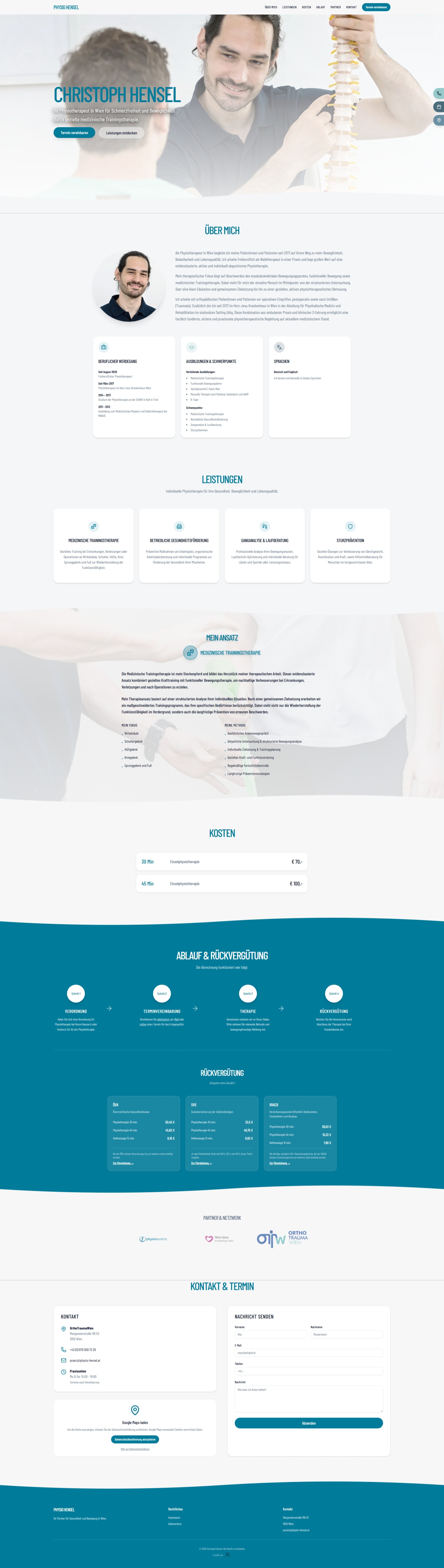 Physiotherapy Web Design